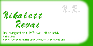 nikolett revai business card